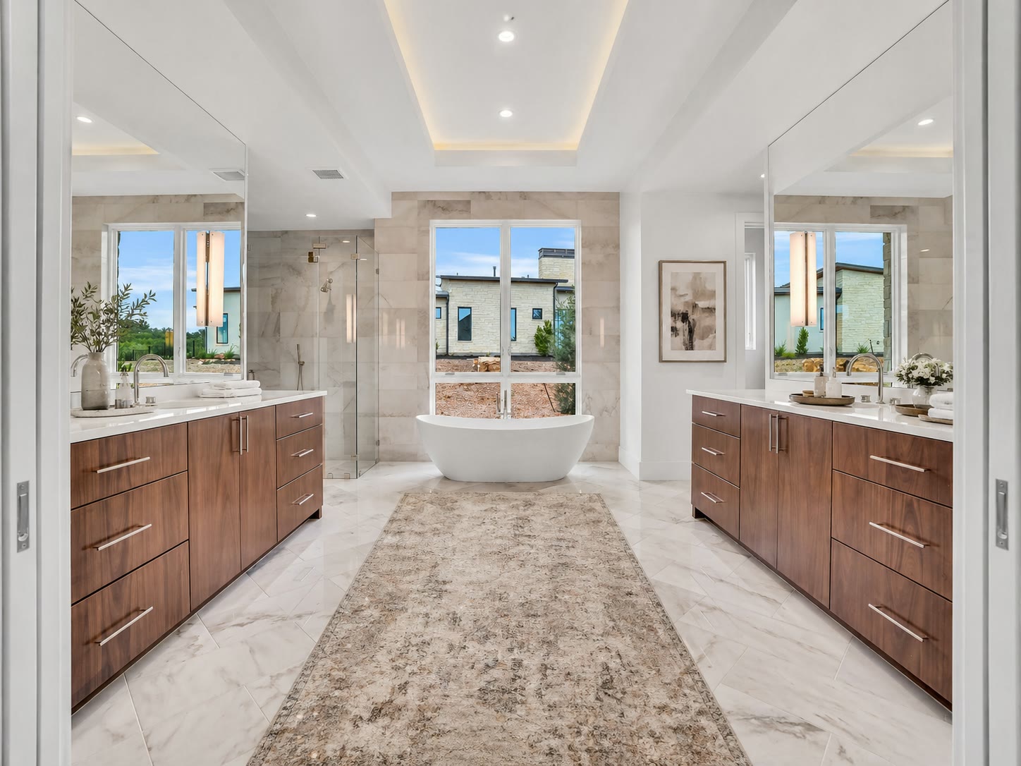 Primary bathroom with freestanding tub at 1043 Overlook Parkway